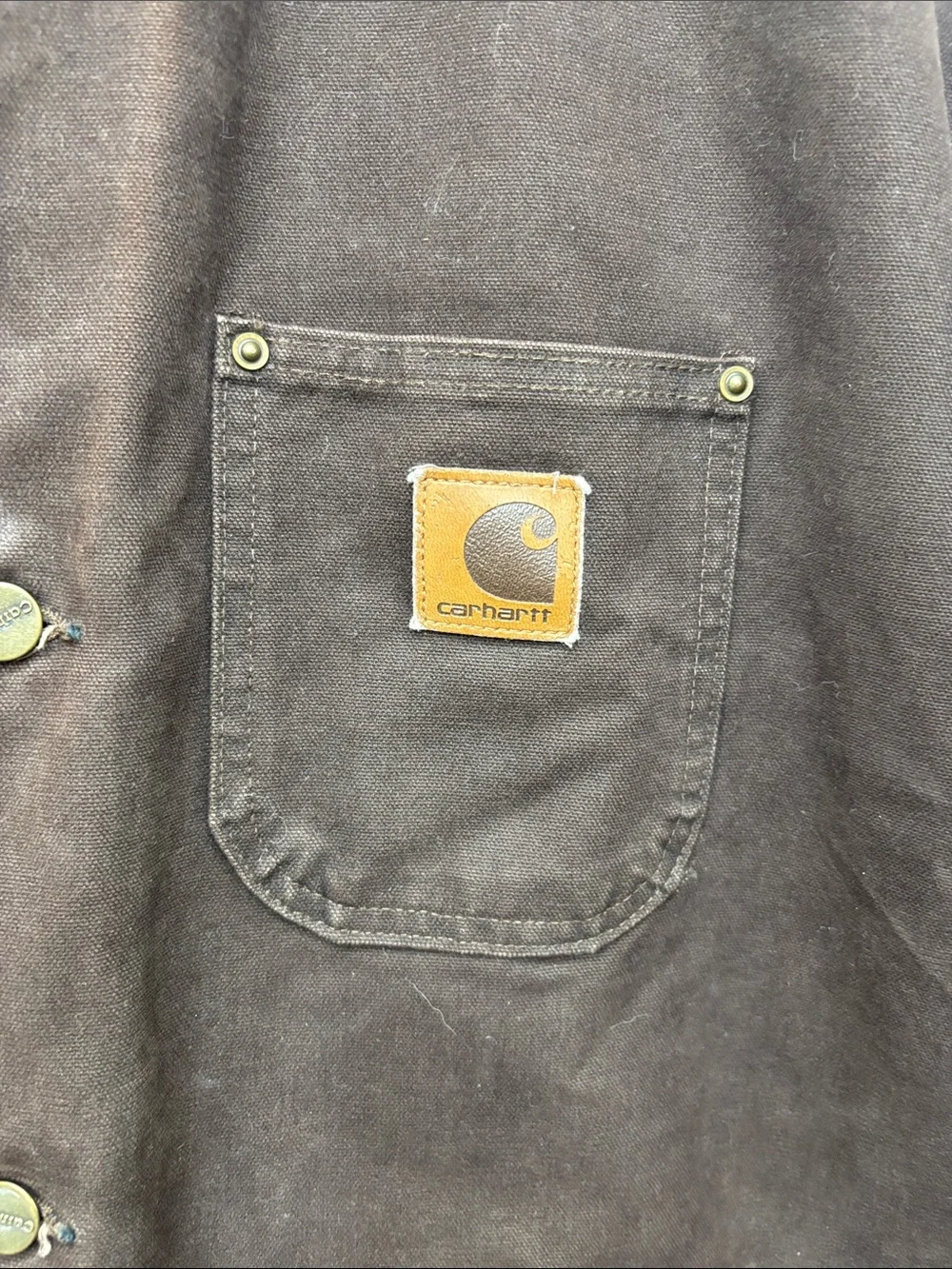 Carhartt 2XL vintage USA lined Canvas Duck Chore Jacket with Corduroy Collar